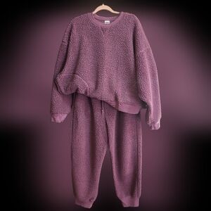 Victoria Secrets Women's Cozy Purple Fleece Jacket